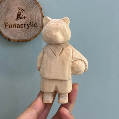 DIY Paintable 3D Wooden Soccer Bear