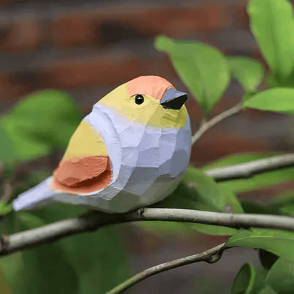 Hand - Painted Pink Sparrow Figurine - FunAcrylic