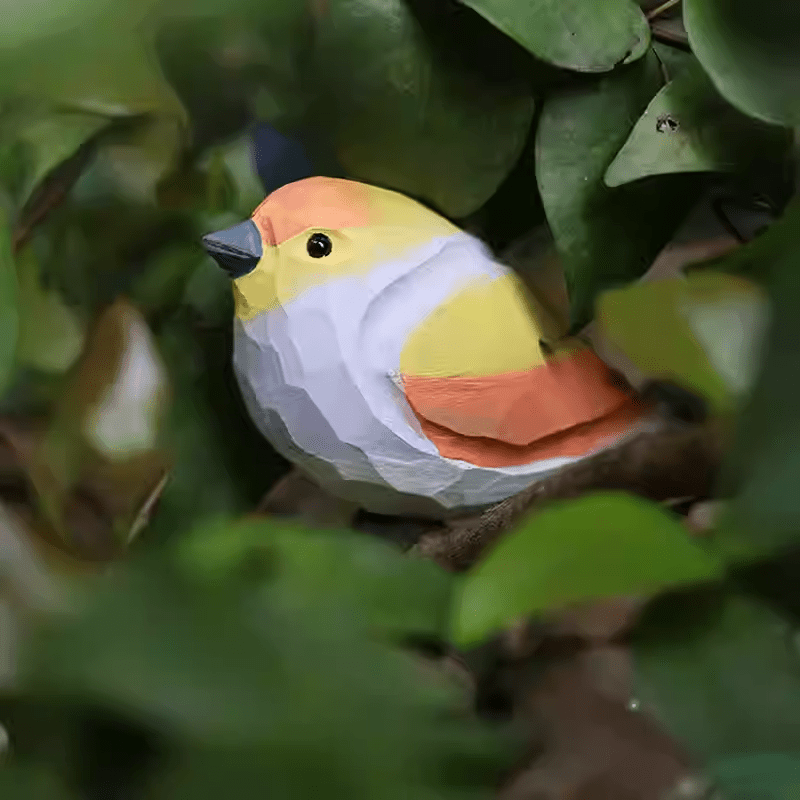 Hand - Painted Pink Sparrow Figurine - FunAcrylic