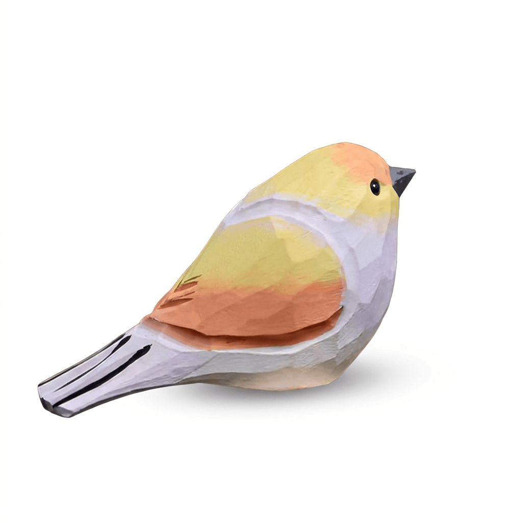 Hand - Painted Pink Sparrow Figurine - FunAcrylic