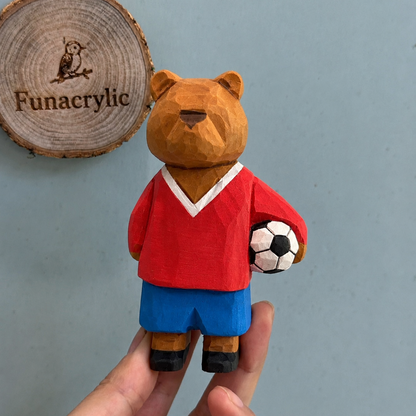 DIY Paintable 3D Wooden Soccer Bear
