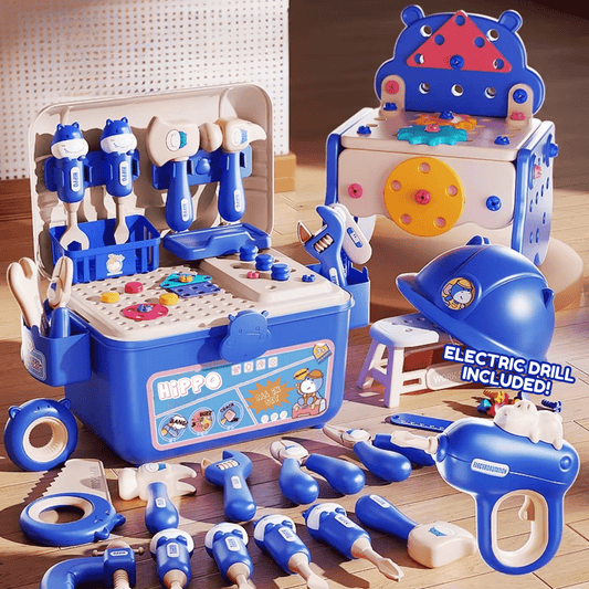🦛Hippo All-in-one Tool Hub DIY Montessori Tool Box Set