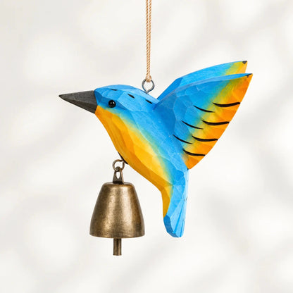 Wooden Hummingbird Bell Ornaments | Hanging Bird Decor - FunAcrylic