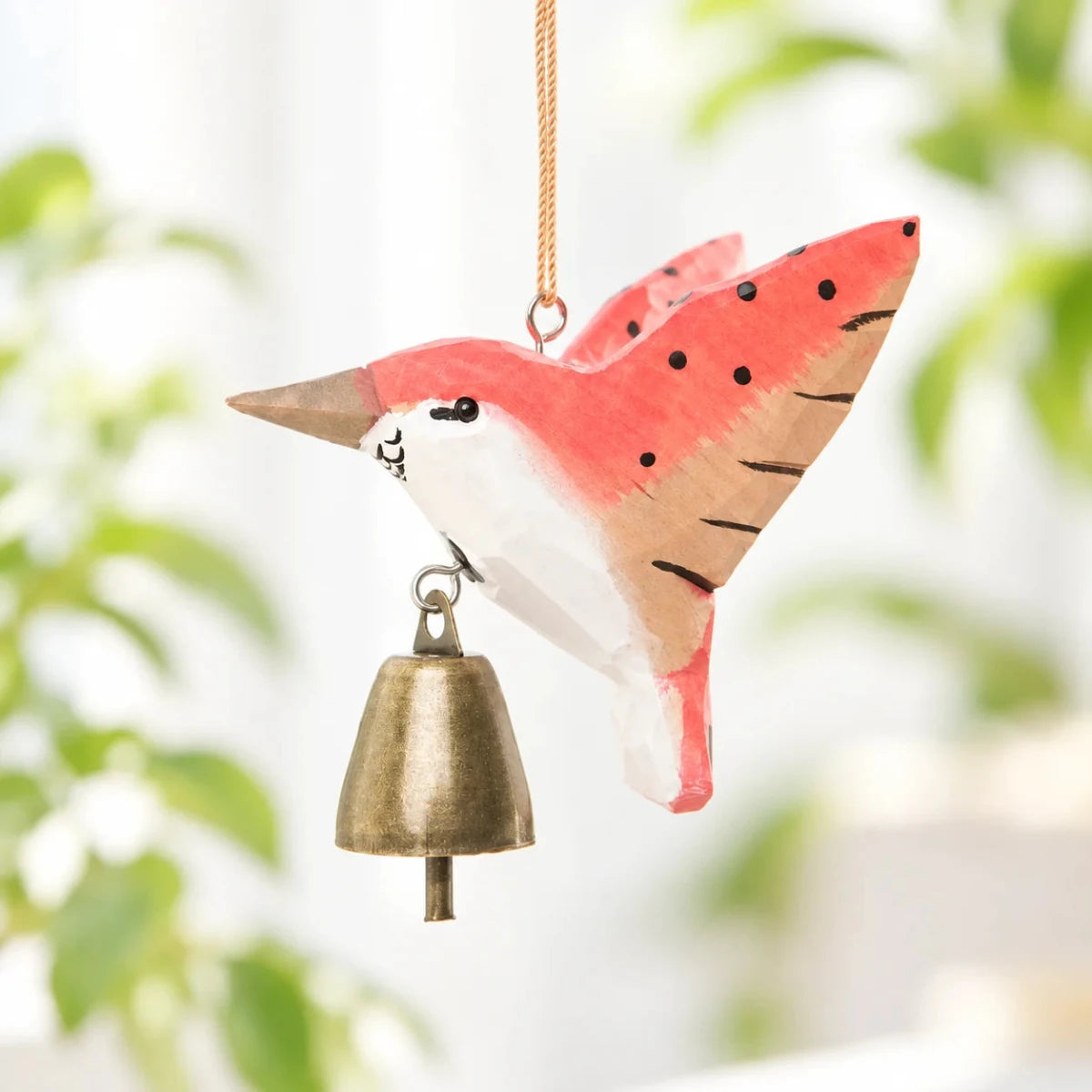 Wooden Hummingbird Bell Ornaments | Hanging Bird Decor - FunAcrylic