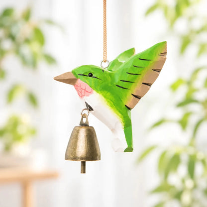 Wooden Hummingbird Bell Ornaments | Hanging Bird Decor - FunAcrylic
