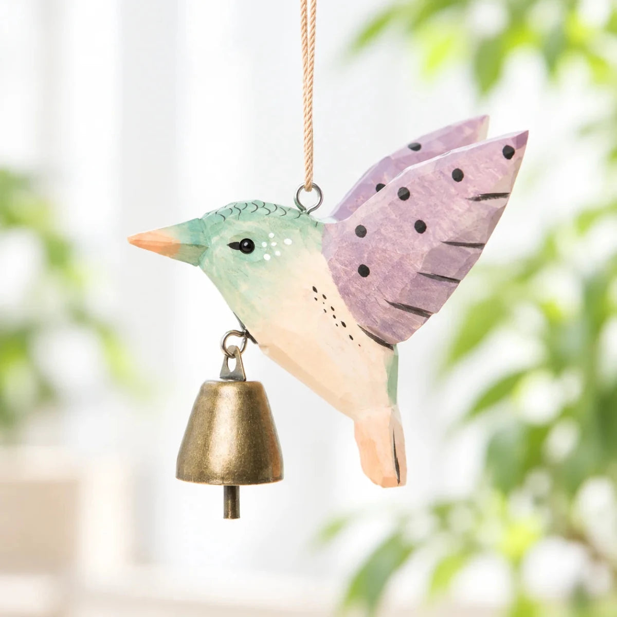 Wooden Hummingbird Bell Ornaments | Hanging Bird Decor - FunAcrylic