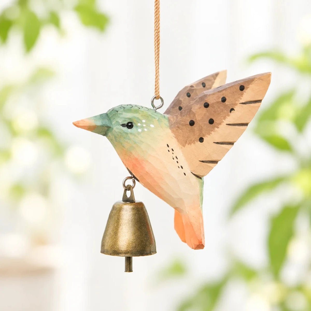Wooden Hummingbird Bell Ornaments | Hanging Bird Decor - FunAcrylic