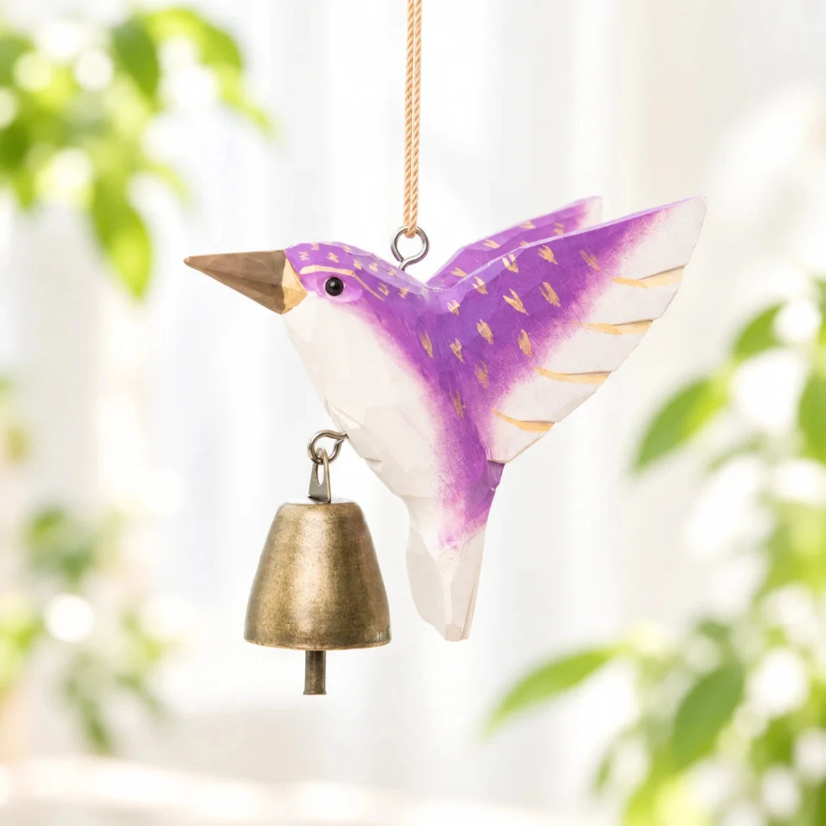 Wooden Hummingbird Bell Ornaments | Hanging Bird Decor - FunAcrylic