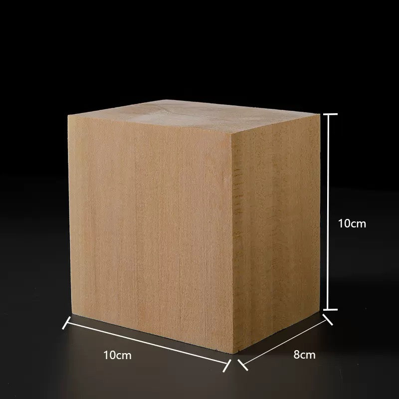 1pcs-Pure Linden Wood Carving Blocks 10*10*8