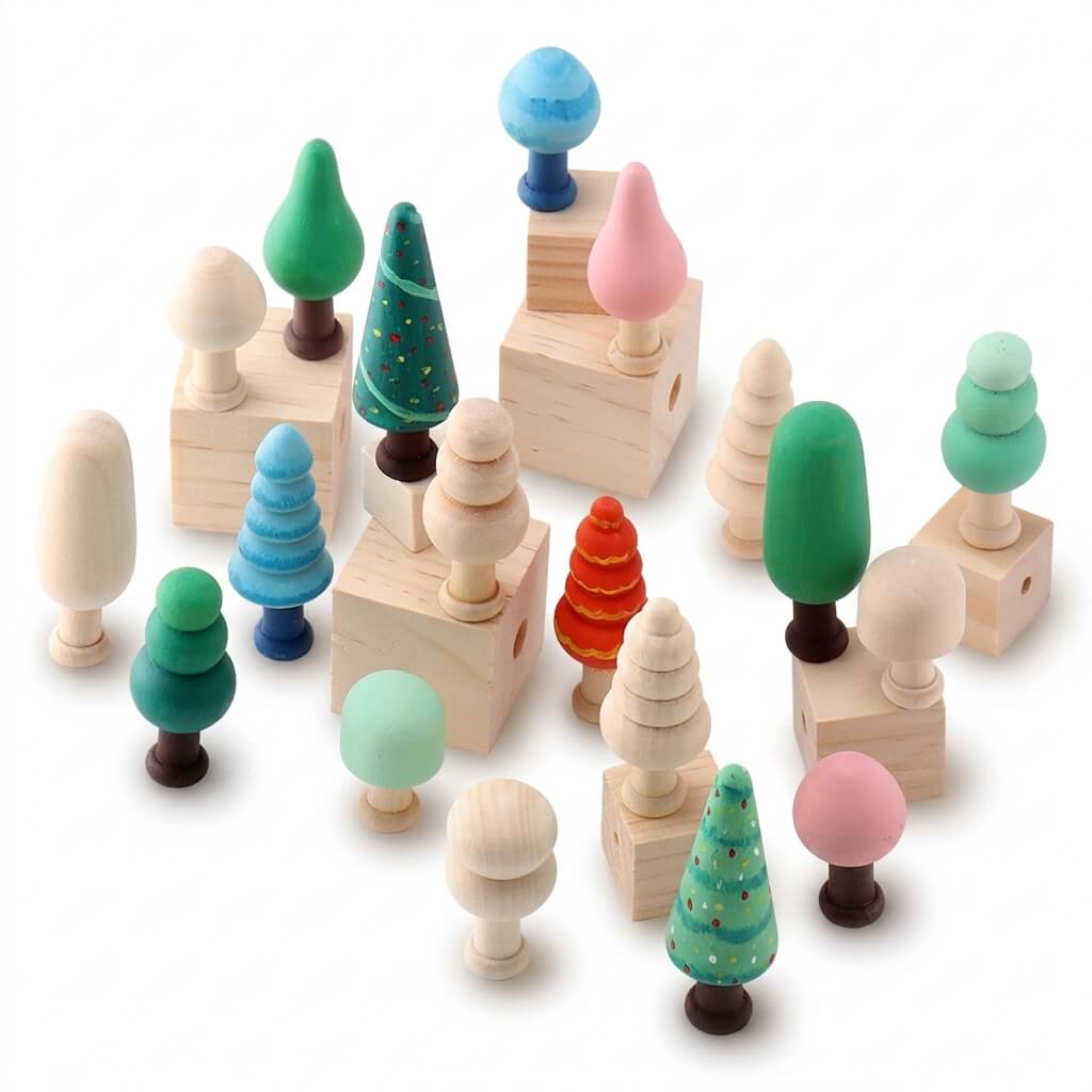 DIY Wooden Tree Painting Kit – 20 or 40 Mini Trees🌳 - FunAcrylic