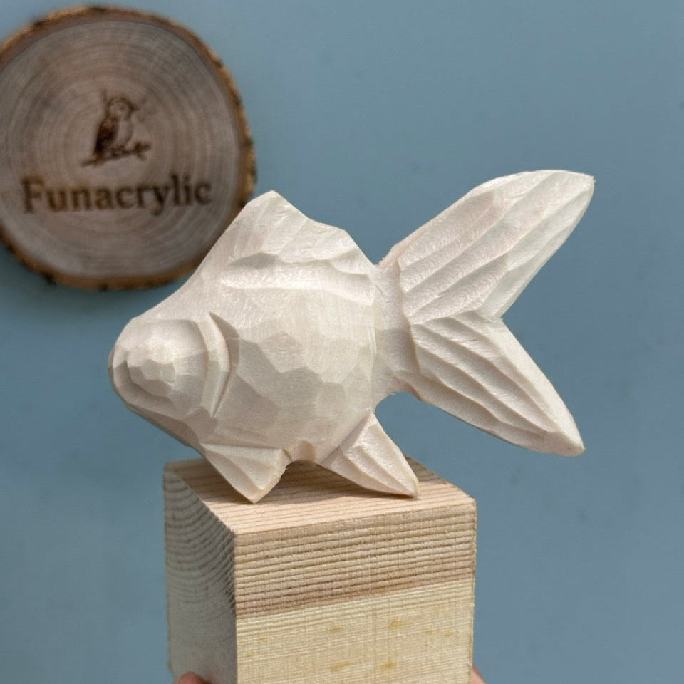 DIY Paintable 3D Wooden Goldfish