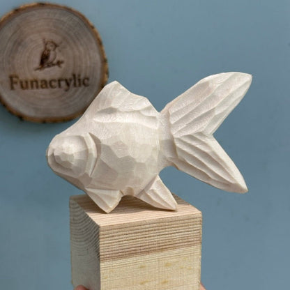 DIY Paintable 3D Wooden Goldfish