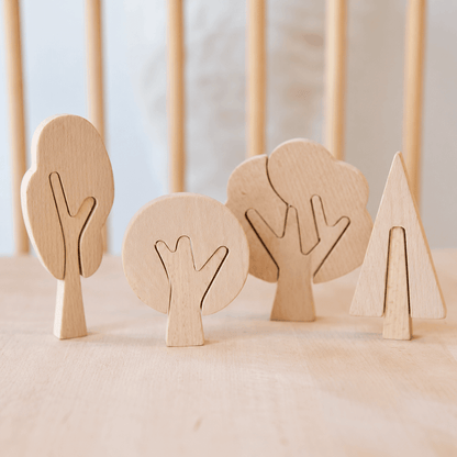 Unfinished Wooden Trees for Crafts | DIY Paintable Wood Forest - FunAcrylic