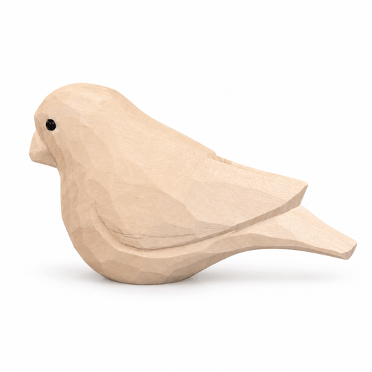 Hand-Carved Wooden Parrot Decor | 2 or 4 Bird Set