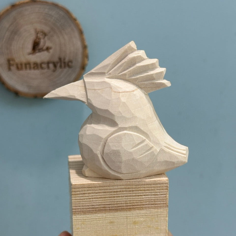 DIY Paintable 3D Wooden Hoopoe Birds