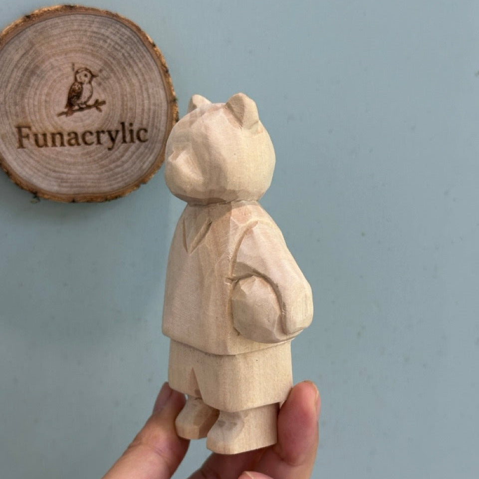 DIY Paintable 3D Wooden Soccer Bear