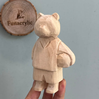 DIY Paintable 3D Wooden Soccer Bear