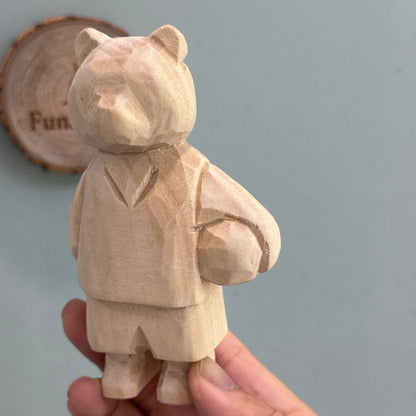 DIY Paintable 3D Wooden Soccer Bear