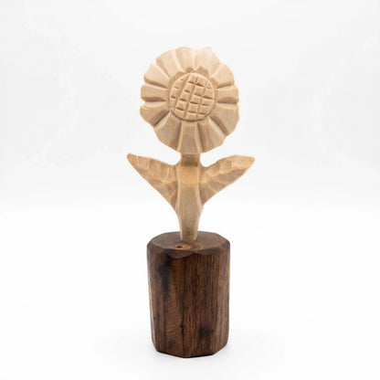 DIY Hand - Carved Wooden Sunflower | Paint Your Own Bloom - FunAcrylic