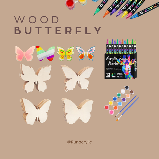 🦋Wooden Butterfly Doodle Kit - FunAcrylic