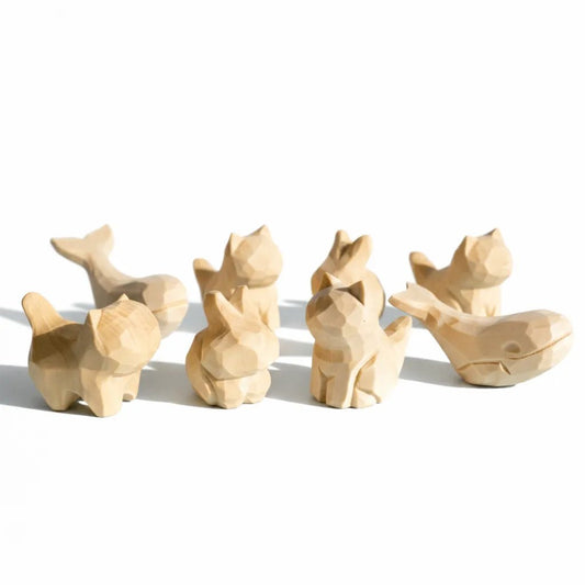 DIY Hand - Carved Wooden Animal Pairs - FunAcrylic