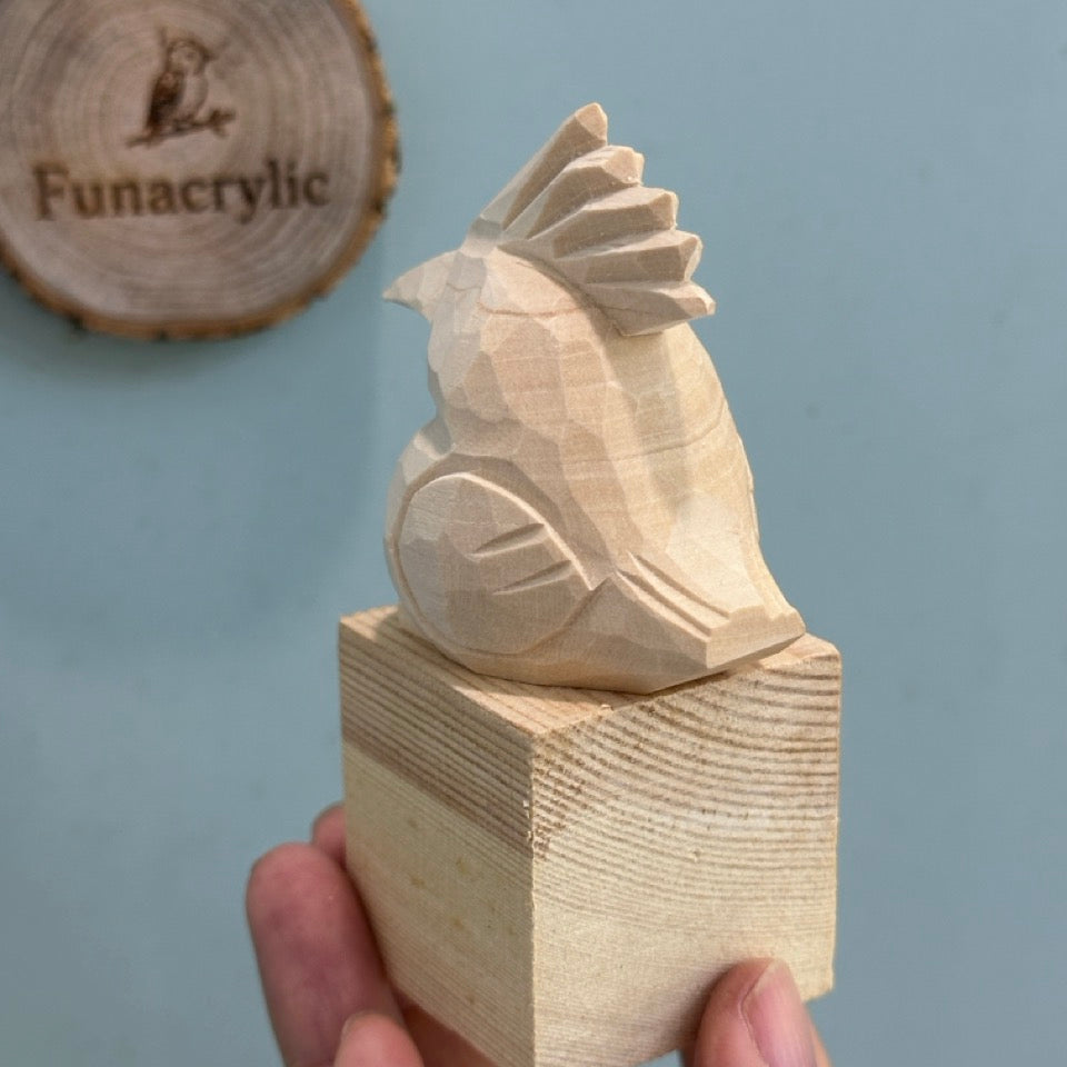 DIY Paintable 3D Wooden Hoopoe Birds