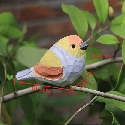 Hand - Painted Pink Sparrow Figurine - FunAcrylic