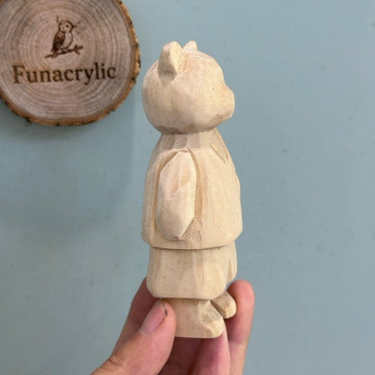 DIY Paintable 3D Wooden Soccer Bear