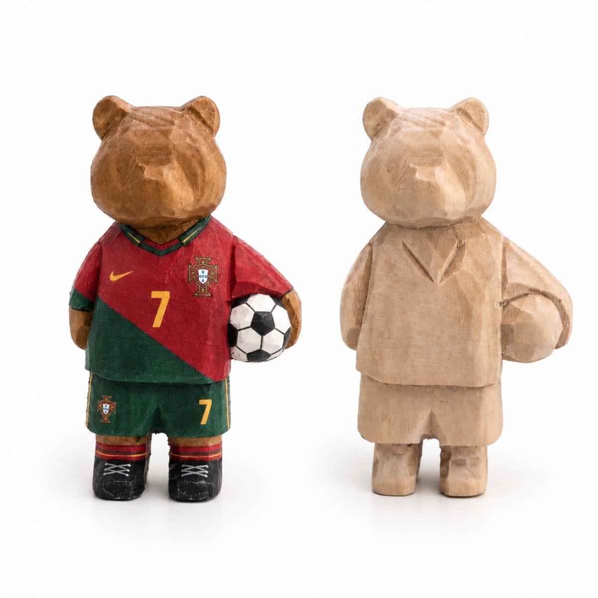 DIY Paintable 3D Wooden Soccer Bear - FunAcrylic