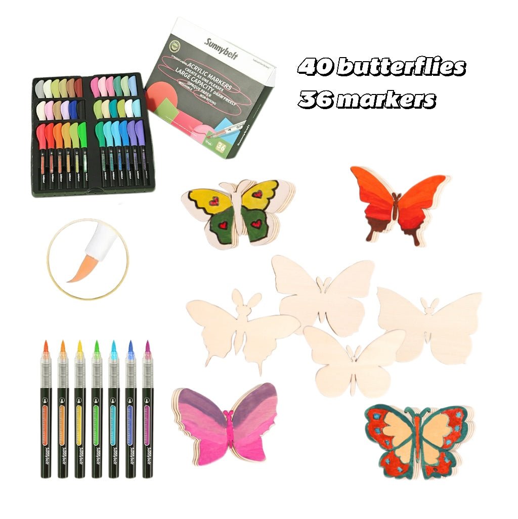 🦋Wooden Butterfly Doodle Kit - FunAcrylic