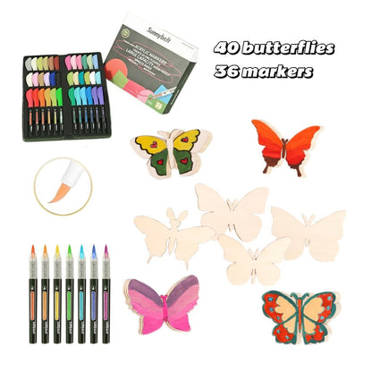 🦋Wooden Butterfly Doodle Kit - FunAcrylic