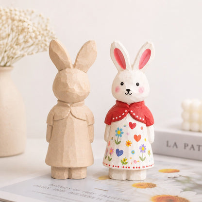 DIY Wooden Bunny Craft Kit | Paint Your Own Easter Rabbit Figurine - FunAcrylic