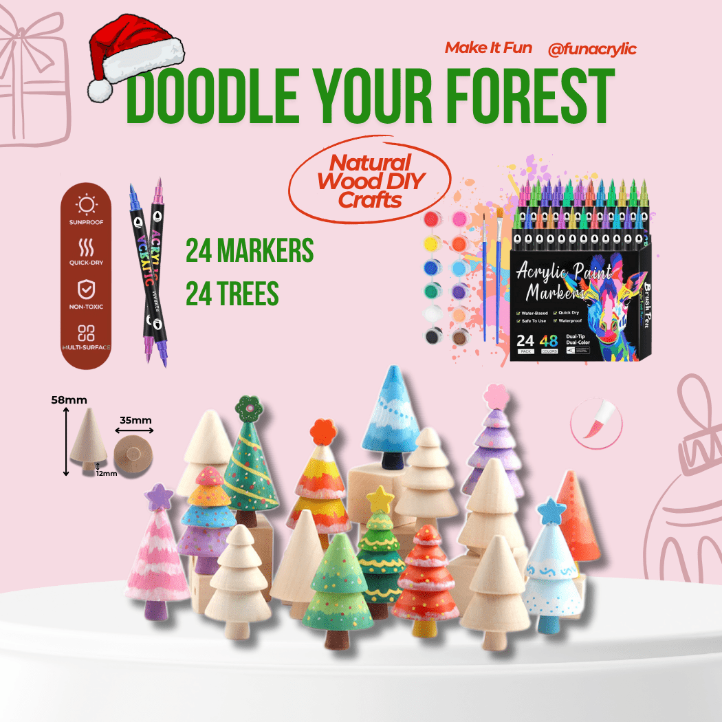 Fun DIY Wooden Tree Kit🎄 - FunAcrylic